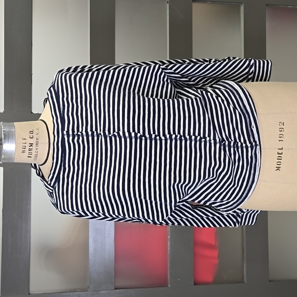Nordstrom brand C.A.S.L.O.N blue stripe long sleeve M/L - Picture 1 of 6